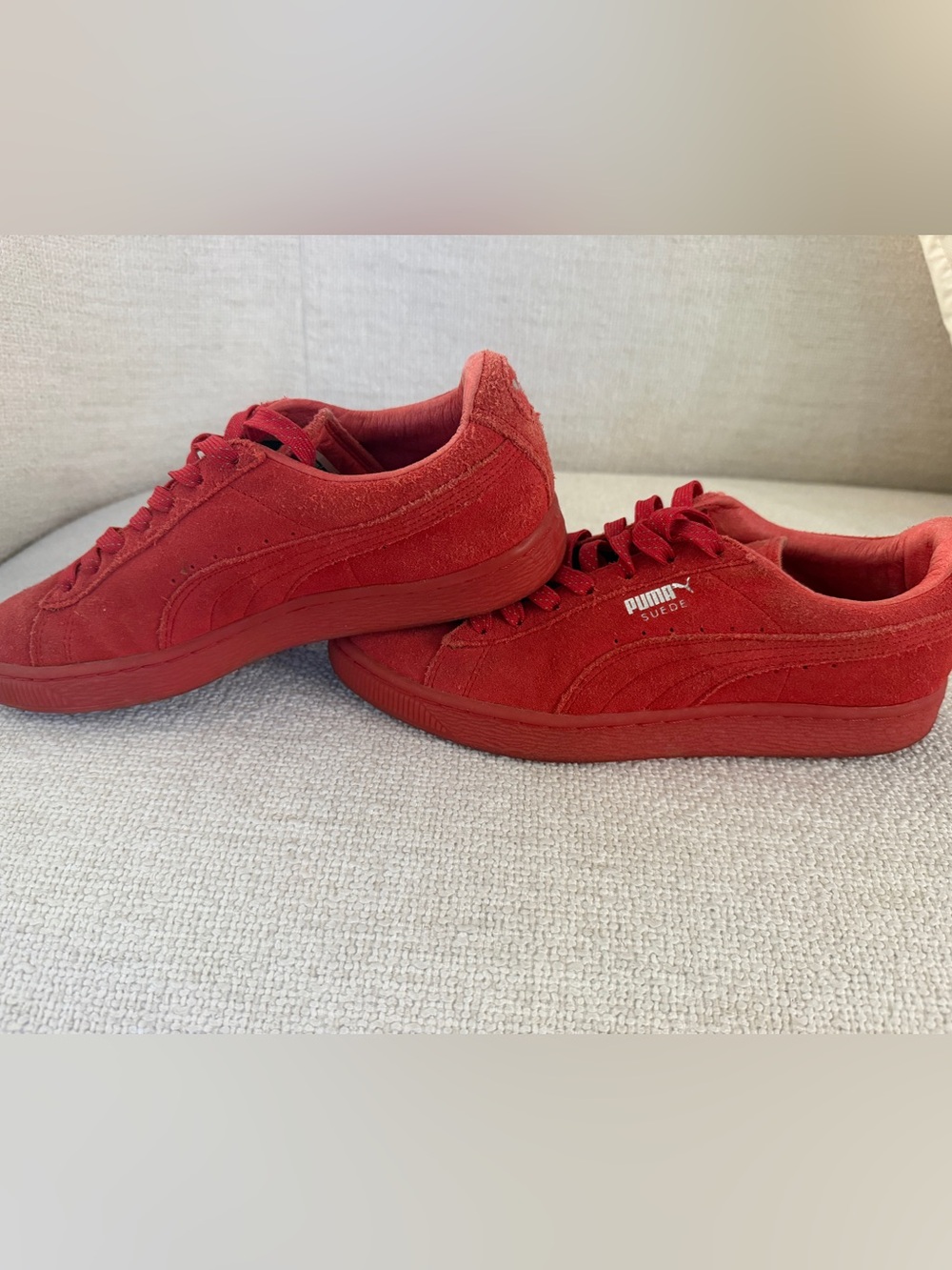 Puma Suede women’s Red Suede Sneakers- size 7.5